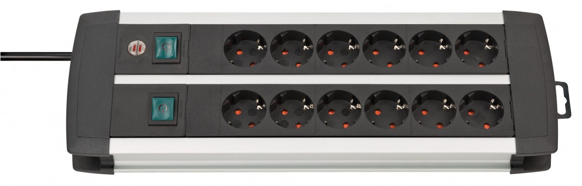 Base de tomas múltiples Premium-Alu-Line Technics con 2 y 3 interruptores BRE-1391000078 | BASES MÚLTIPLES 11