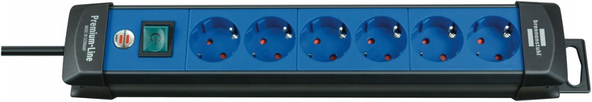 Base de tomas múltiples Premium-Line azul/negra con varias posibilidad de instalación y fijación BRE-1951340100 | BASES MÚLTIPLES 4