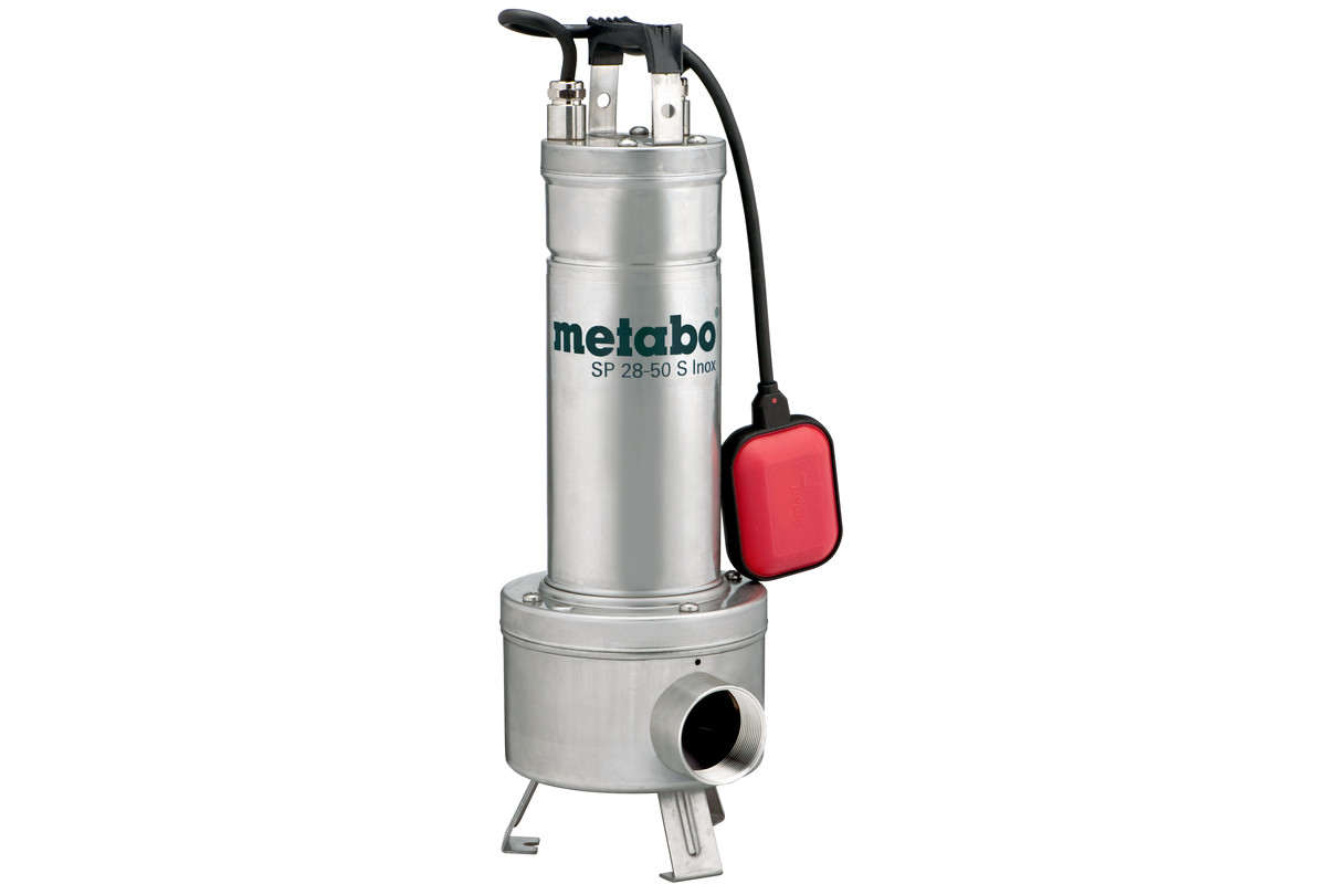 Bomba de agua de acero inox para obras y aguas sucias METABO 604114000 SP 28-50 S  MET-604114000 | BOMBAS Y MOTOBOMBAS