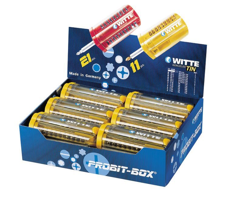 Caja de puntas de atornillar PROBIT-BOX juego 21 piezas WIT-27786 | PUNTAS