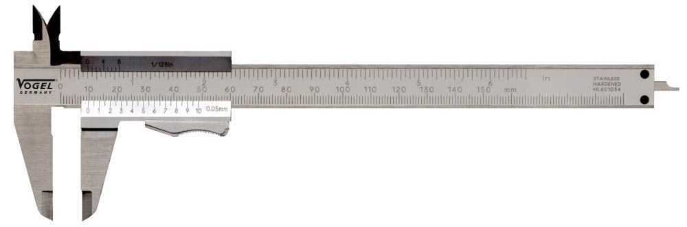 Calibre pie de rey monobloc DIN 862 con certificación de calibrado VOG-201023/C | PIE DE REY