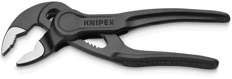 Cobra® XS Tenaza de agarre superficie rugosa y en relieve gris atramentado 100 mm KNIPEX 87 00 100 KNI-87 00 100 | TENAZAS