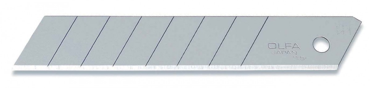 Cuchillas troceables de 18 mm en caja de plástico con clip OLF-LB-30B | CUCHILLAS