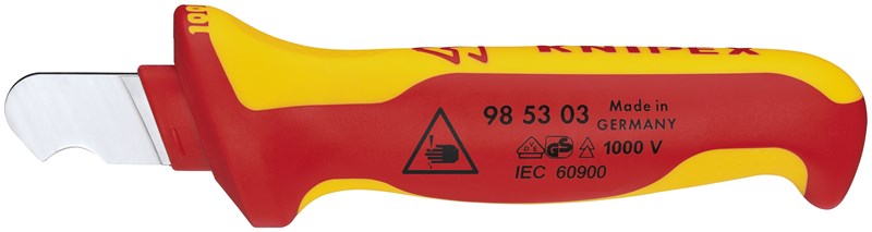 Cuchillo pelacables mango aislante en dos componentes, según norma VDE 170 mm KNIPEX 98 53 03 KNI-98 53 03 | PELACABLES
