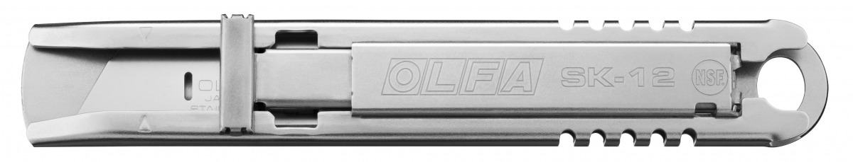 Cúter de seguridad de acero inoxidable con retracción de cuchilla semi automática SK-12 OLF-SK-12/24 | CUTTERS