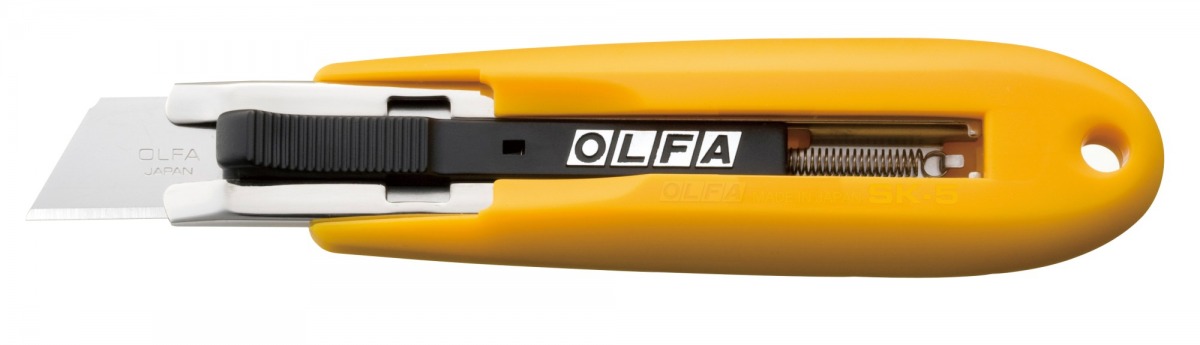 Cúter de seguridad mango Comfort Grip con retracción de cuchilla semi automática SK-5 OLF-SK-5 | CUTTERS