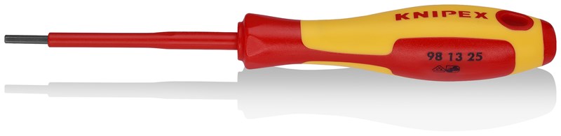 Destornillador para tornillos de hexágono interior mango aislante en dos componentes, según norma VDE bruñido 177 mm KNIPEX 98 13 25 KNI-98 13 25 | DESTORNILLADORES