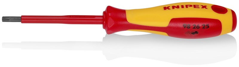 Destornillador para tornillos Torx® mango aislante en dos componentes, según norma VDE bruñido 185 mm KNIPEX 98 26 25 KNI-98 26 25 | DESTORNILLADORES