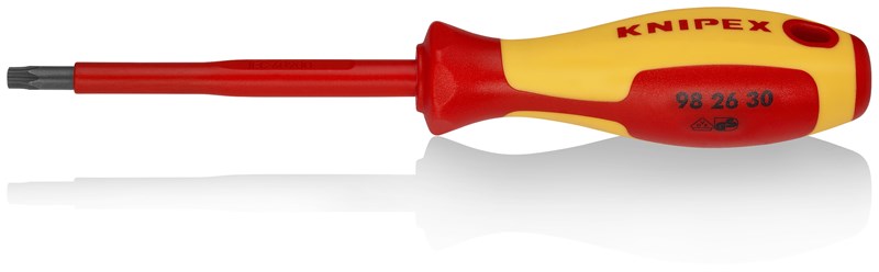 Destornillador para tornillos Torx® mango aislante en dos componentes, según norma VDE bruñido 210 mm KNIPEX 98 26 30 KNI-98 26 30 | DESTORNILLADORES