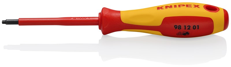 Destornillador R1 mango aislante en dos componentes, según norma VDE bruñido 185 mm KNIPEX 98 12 01 KNI-98 12 01 | DESTORNILLADORES