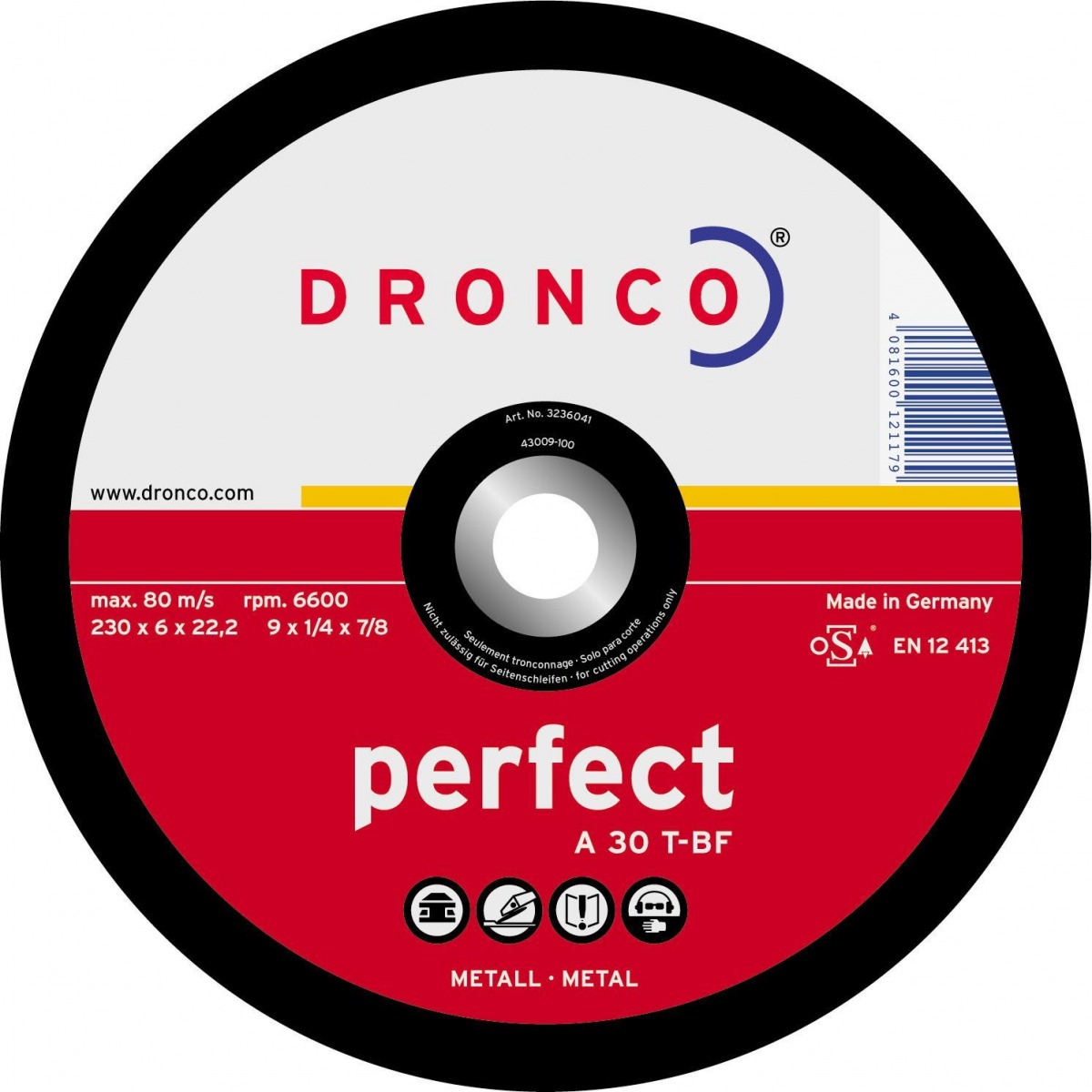Disco de corte A 30 T Perfect-metal DRO-A30T-115 | DISCOS DE CORTE