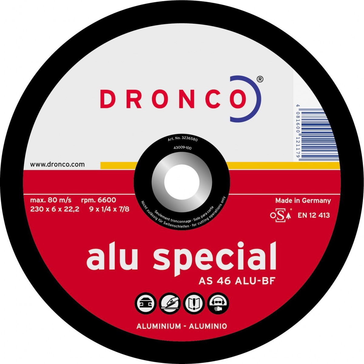 Disco de corte AS 46 ALU Special-metal DRO-AS46ALU-115 | DISCOS DE CORTE