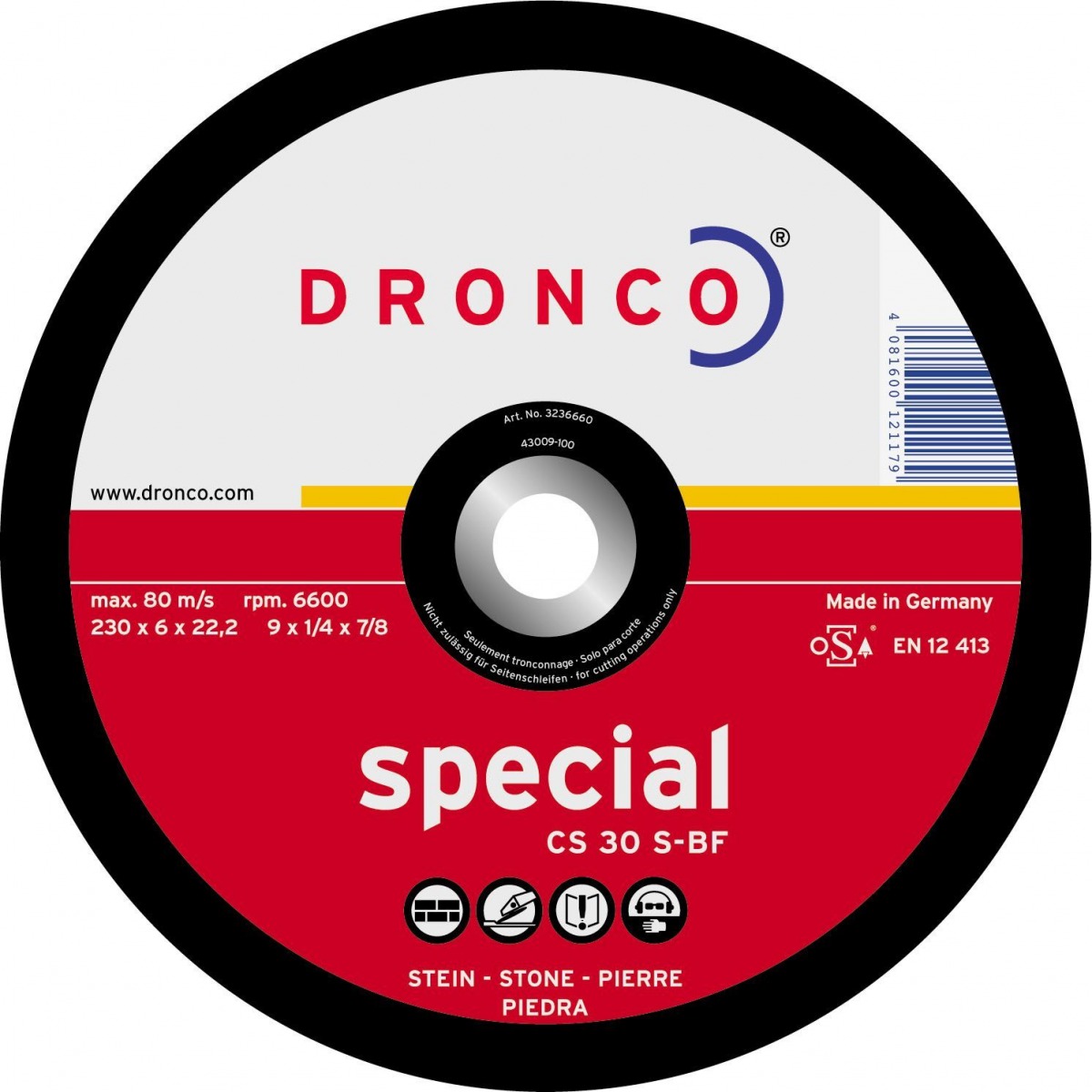 Disco de corte CS 30 S Special-piedra DRO-CS30S-115 | DISCOS DE CORTE