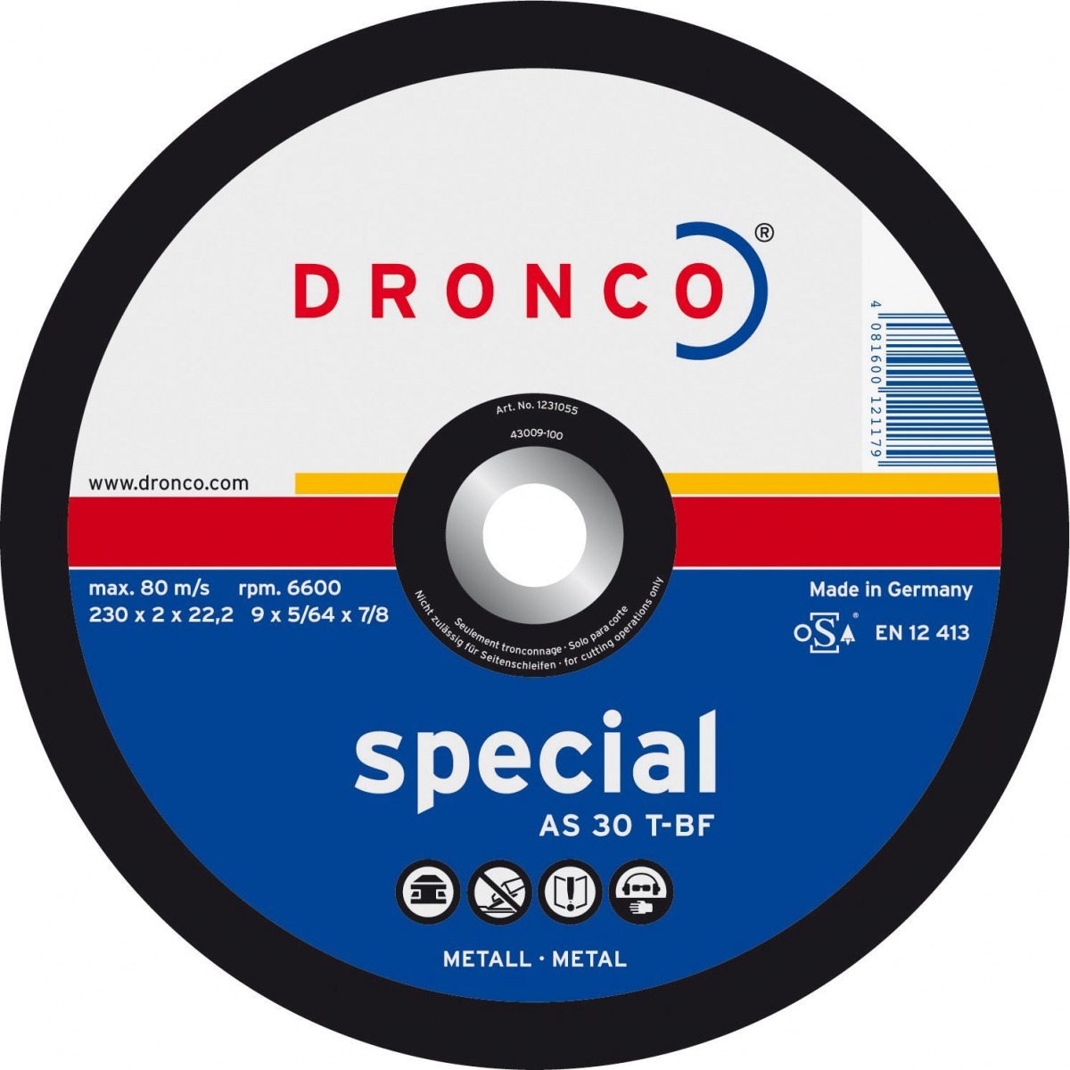Disco de corteAS 30 T Special DRO-AS30T-115 | DISCOS DE CORTE