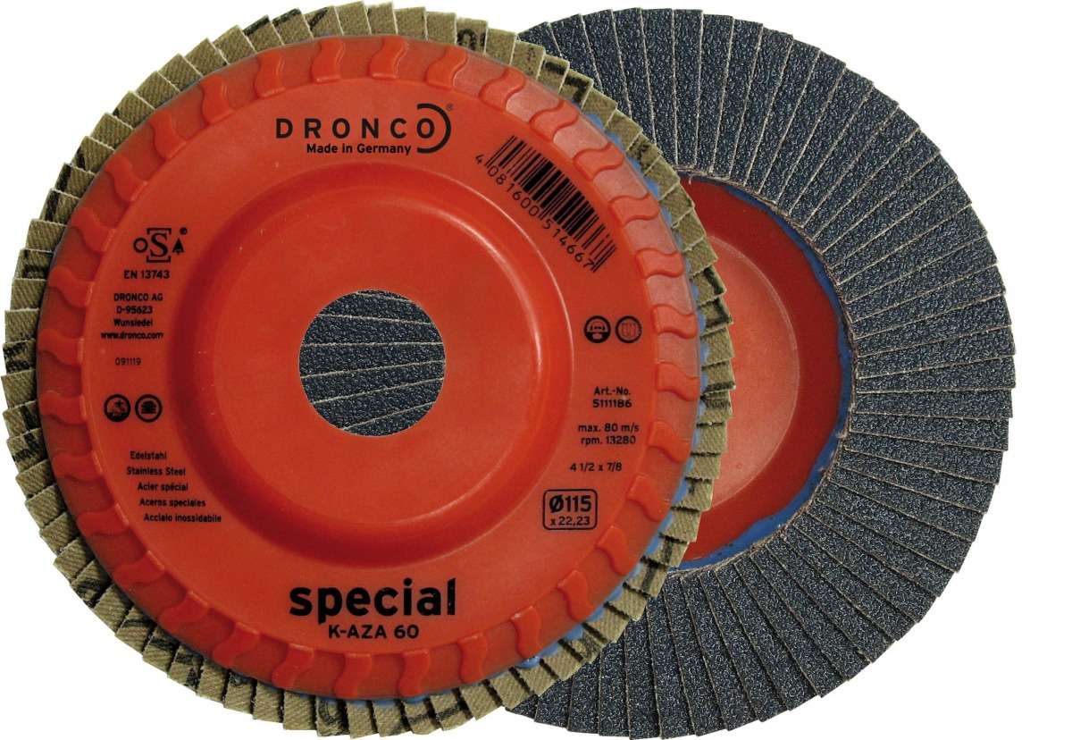 Disco de láminas abrasivas zirconio base plástico plana K-AZA DRO-K-AZA-115/4 | DISCOS DE CORTE