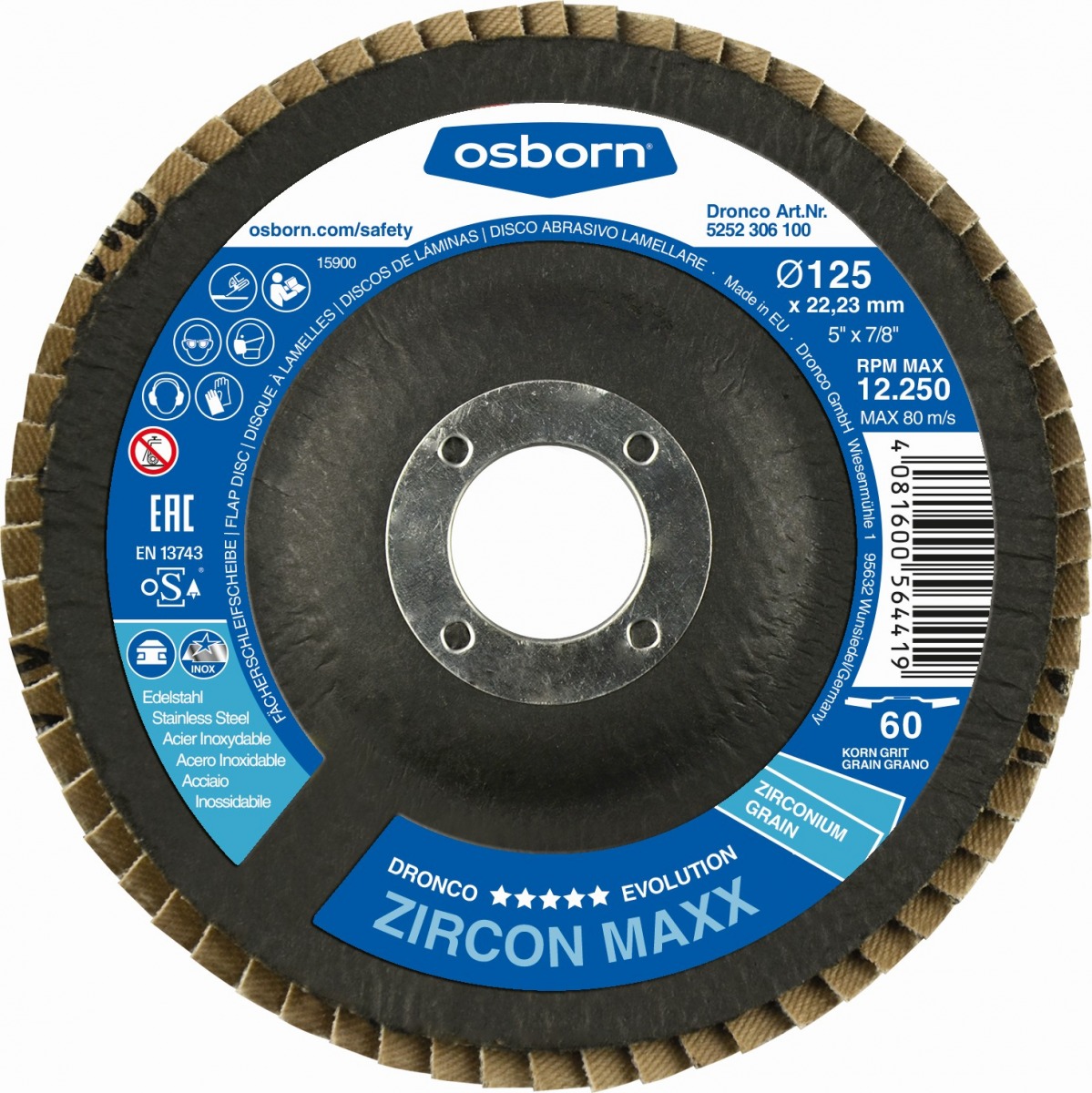 Disco de láminas abrasivo zirconio ZIRCON MAXX DRO-5251304100 | DISCOS DE CORTE