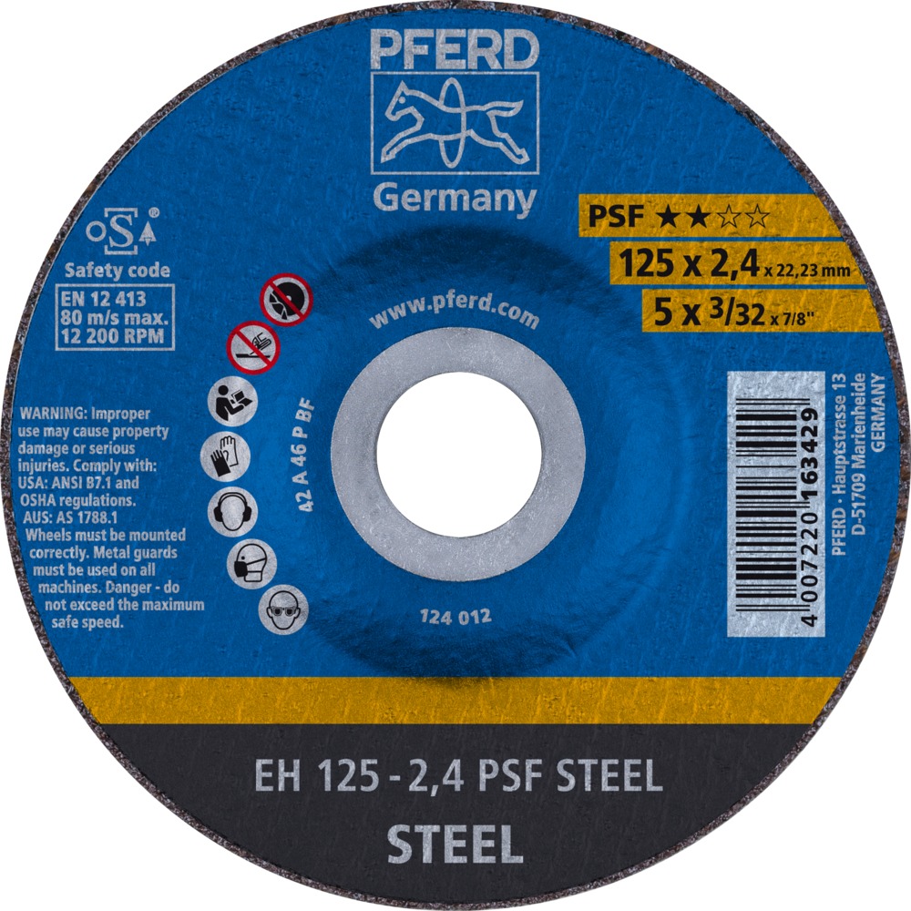 Discos de corte manual - Línea PSF STEEL (acero) PFE-61730010 | DISCOS DE CORTE