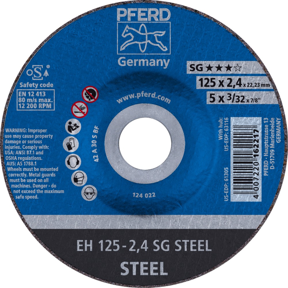 Discos de corte manual - Línea SG STEEL (acero) PFE-65503010 | DISCOS DE CORTE