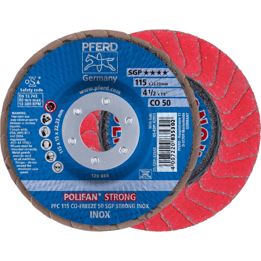 Discos de láminas lijadoras POLIFAN - CO-FREEZE SGP STRONG INOX PFE-67789015 | DISCOS DE LÁMINAS