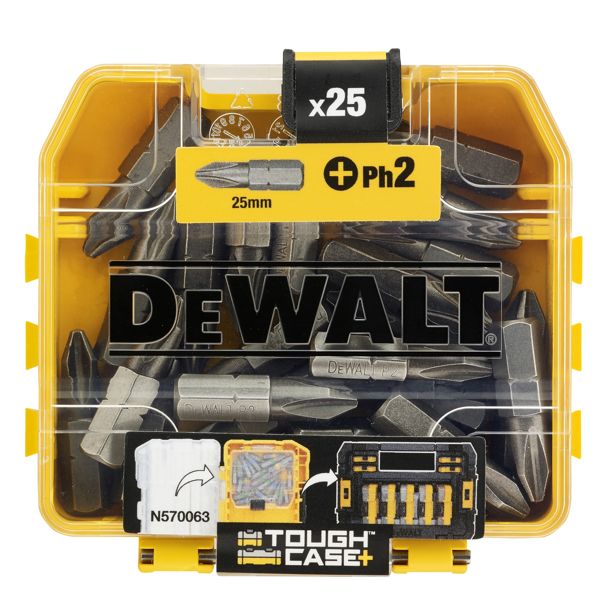 DT71522-QZ - Juego de 25 puntas Ph2 de 25 mm DEW-DT71522-QZ | PUNTAS