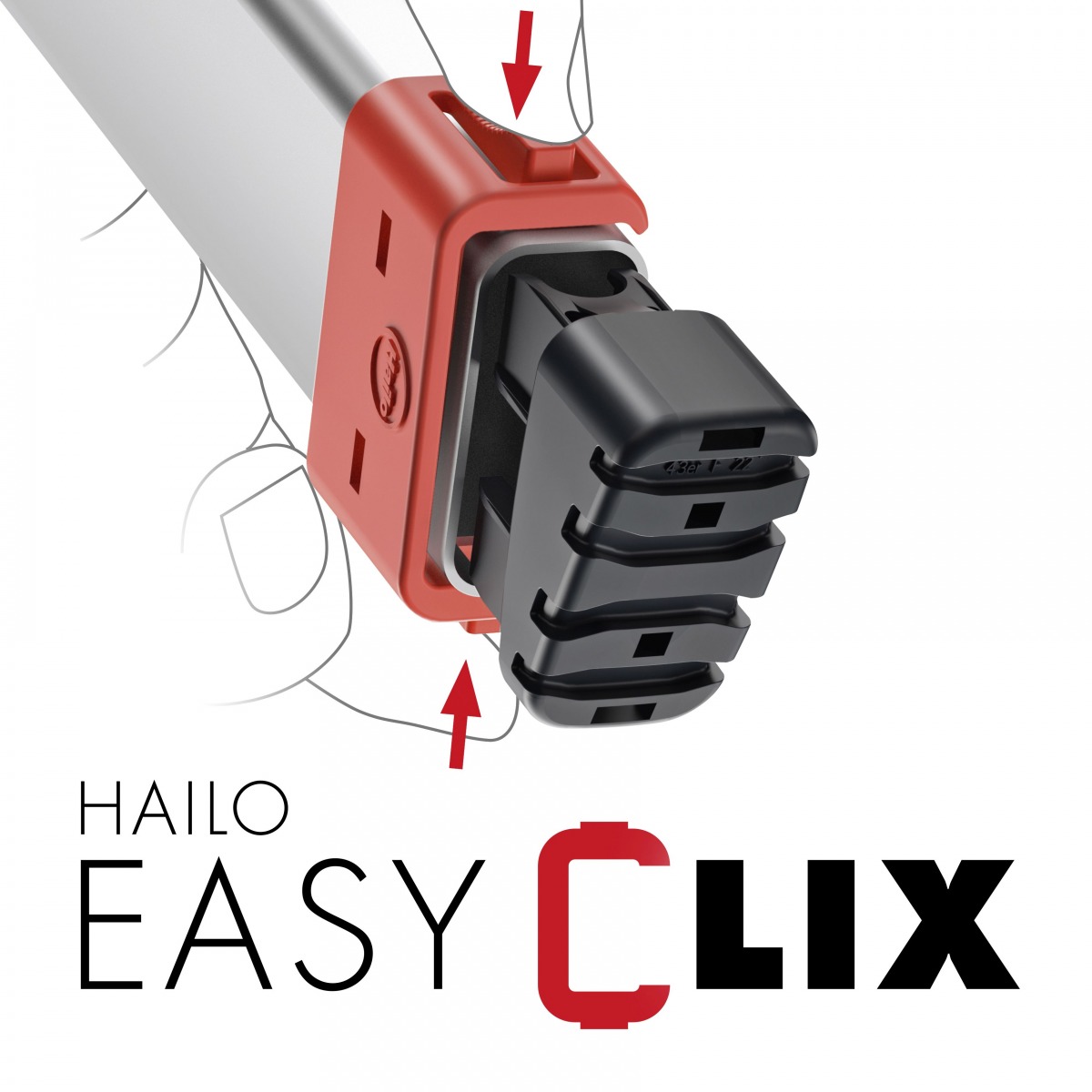 Escalera de tijera de aluminio con peldaño ancho XXL EasyClix GE HAI-8040-307 | ESCALERAS