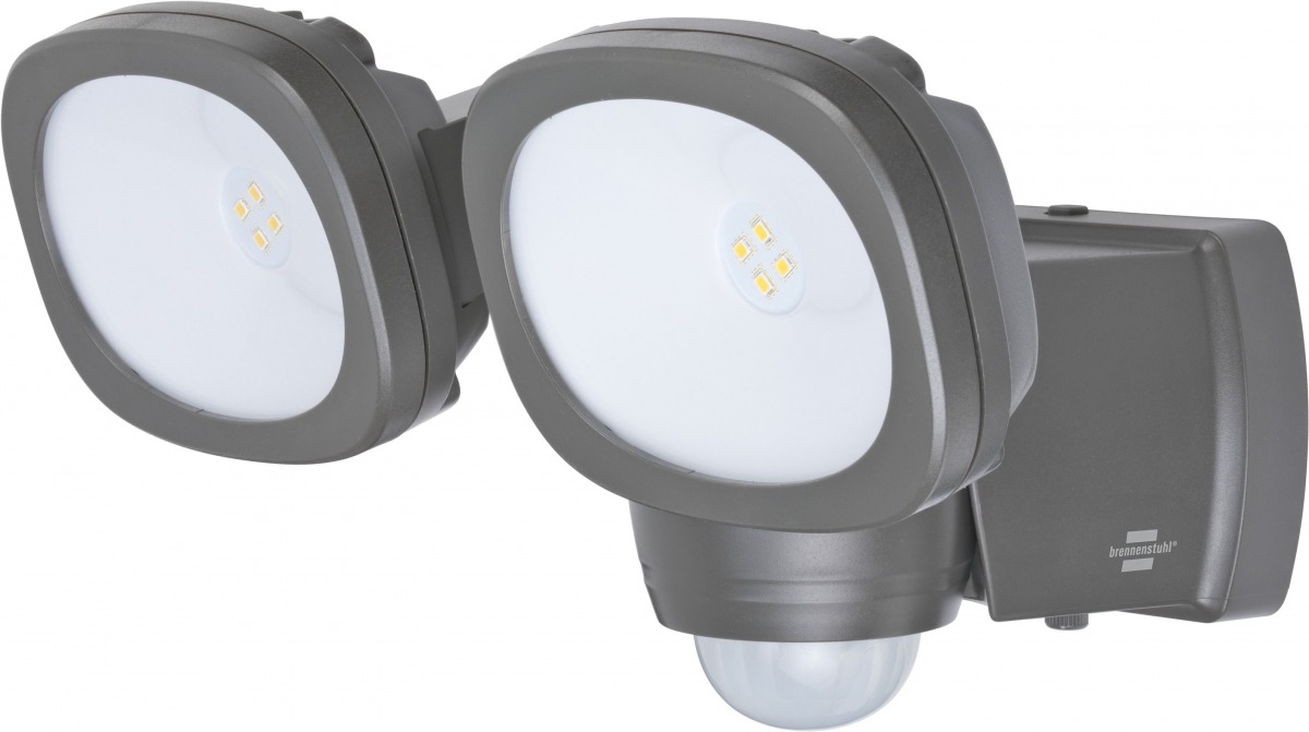Foco LED de pared doble a batería LUFOS con detector de movimiento y protección IP44 BRE-1178900200 | FOCOS / ILUMINACIÓN