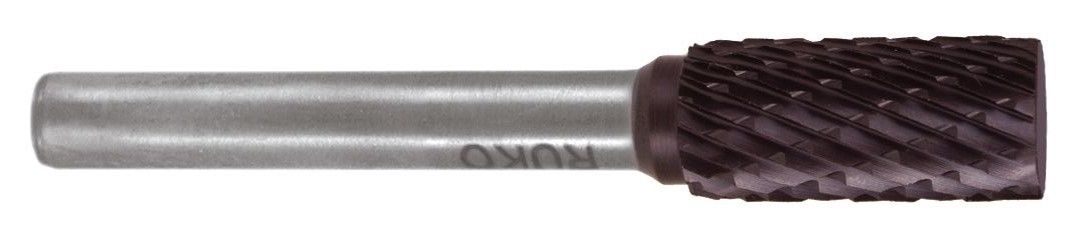 Fresas metal duro TiCN forma A - ZYA Cilíndrica con dentado frontal RUK-116015TC | FRESADORAS