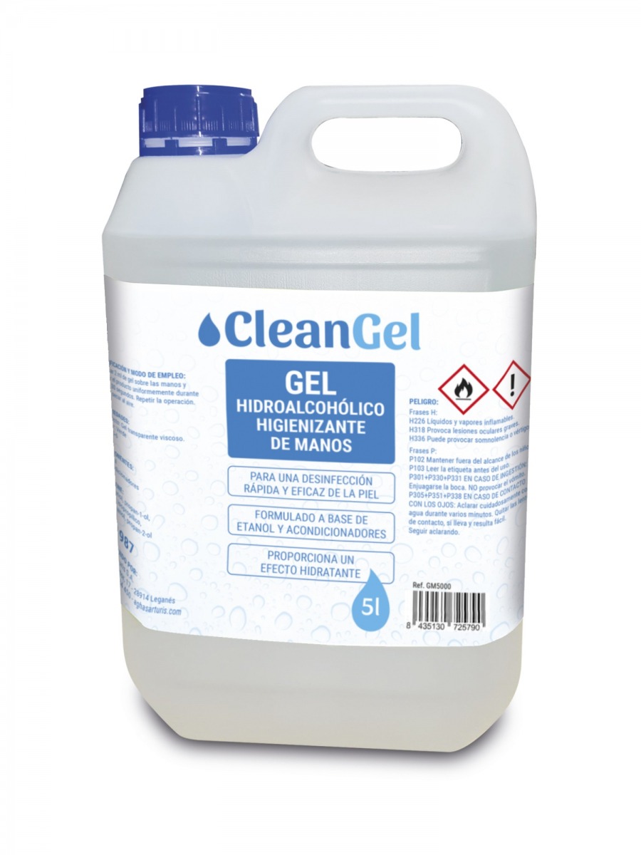 Gel hidroalcohólico higienizante de manos CleanGel CLE-GM0100 | QUÍMICOS 4