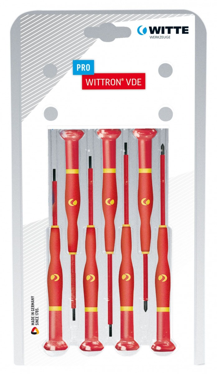 Juegos de destornilladores de precisión WITTRON VDE en blister de plástico WIT-89377 | DESTORNILLADORES