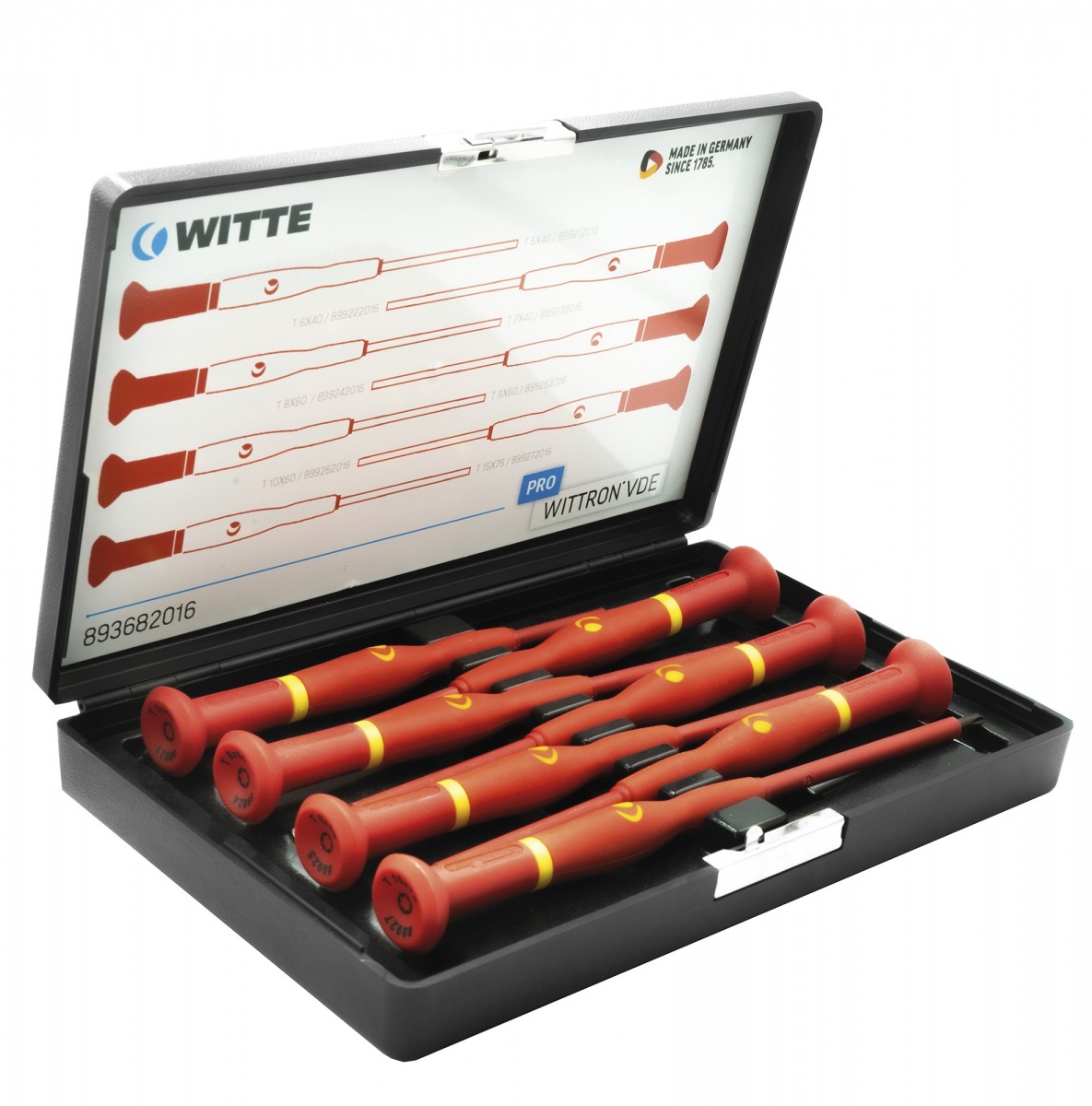 Juegos de destornilladores de precisión WITTRON VDE en estuche de plástico antichoque WIT-89367 | DESTORNILLADORES