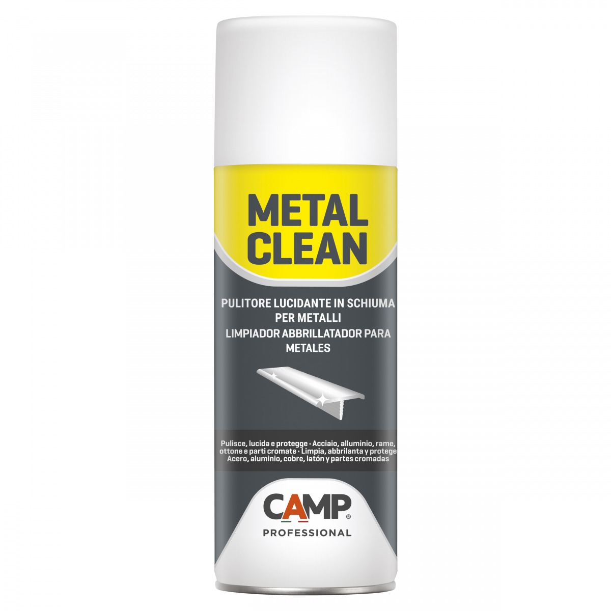 Limpiador desoxidante para pulido de metales METAL CLEAN espuma CAM-1099-400 | QUÍMICOS