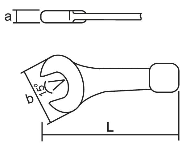 Llave fija de golpe (DIN 133) KUK-133-24 | LLAVES