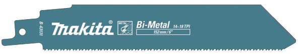 Makita B-43131 Sierra de sable 152mm para metal 14/18TPI 5pcs MAK-B-43131 | HOJAS DE SIERRA