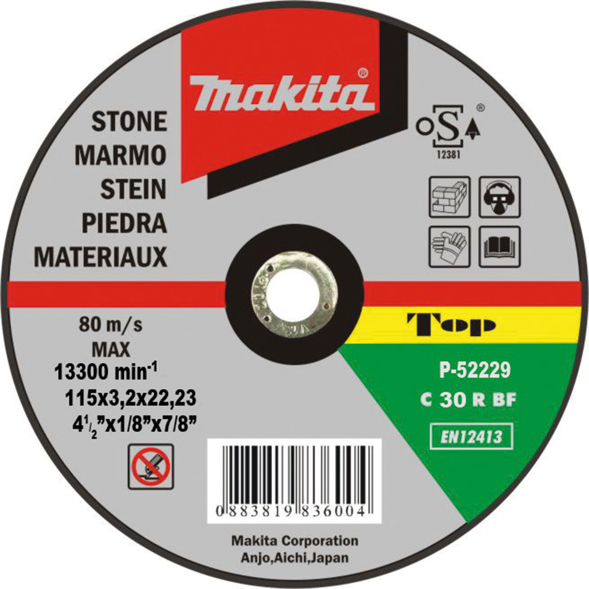 Makita P-52205 Disco de corte piedra 115mm MAK-P-52205 | DISCOS DE CORTE