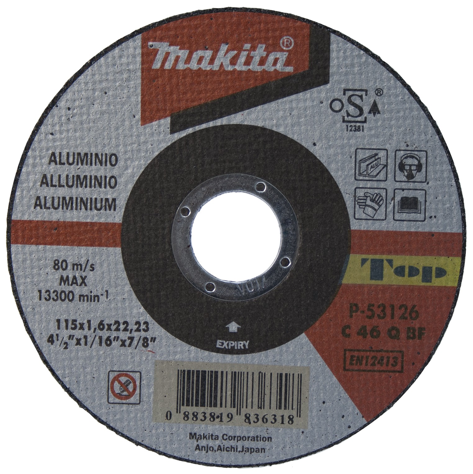 Makita P-53126 Disco de corte extrafino aluminio 115mm MAK-P-53126 | DISCOS DE CORTE