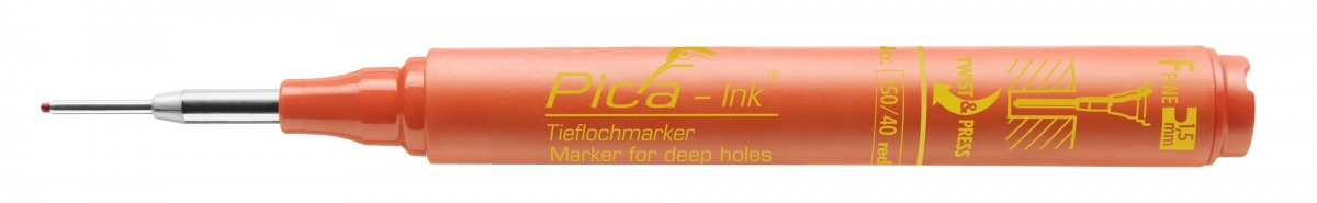 Marcador permanente de tinta para agujeros profundos Pica Ink PIA-150/40 | MARCADORES