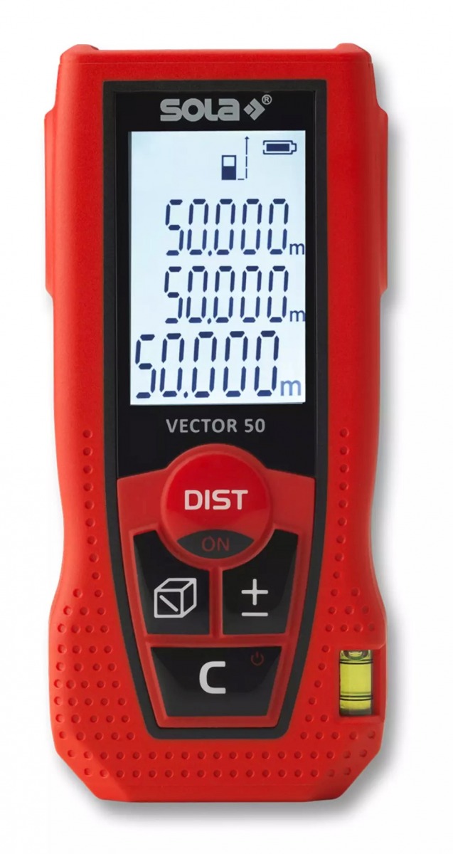 Medidor láser con alcance hasta 50 m. VECTOR SOL-VECTOR50 | MEDIDORES DISTANCIA LASER