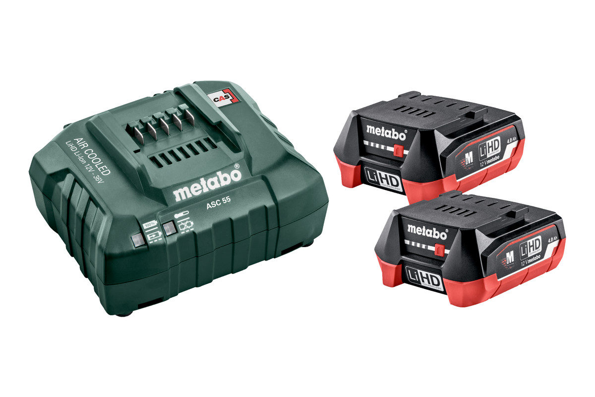 METABO 685301000 Pack de 2 baterías de 12V 4.0 Ah + cargador MET-685301000 | BATERÍAS