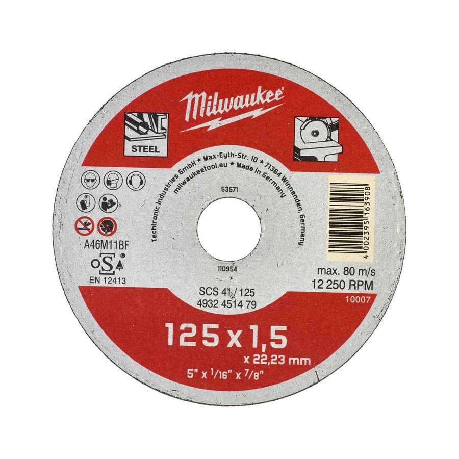 MILWAUKEE 4932451474 Discos finos para corte de metal Contractor MIL-4932451474 | 