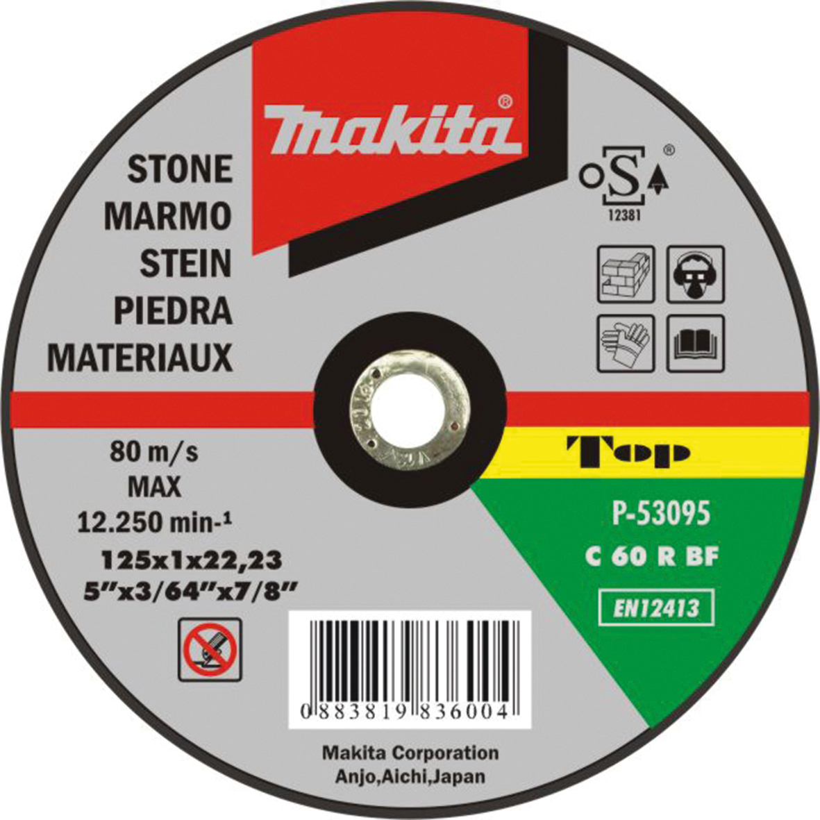 P-53073 Disco de corte extrafino piedra 125mm MAK-P-53073 | DISCOS DE CORTE