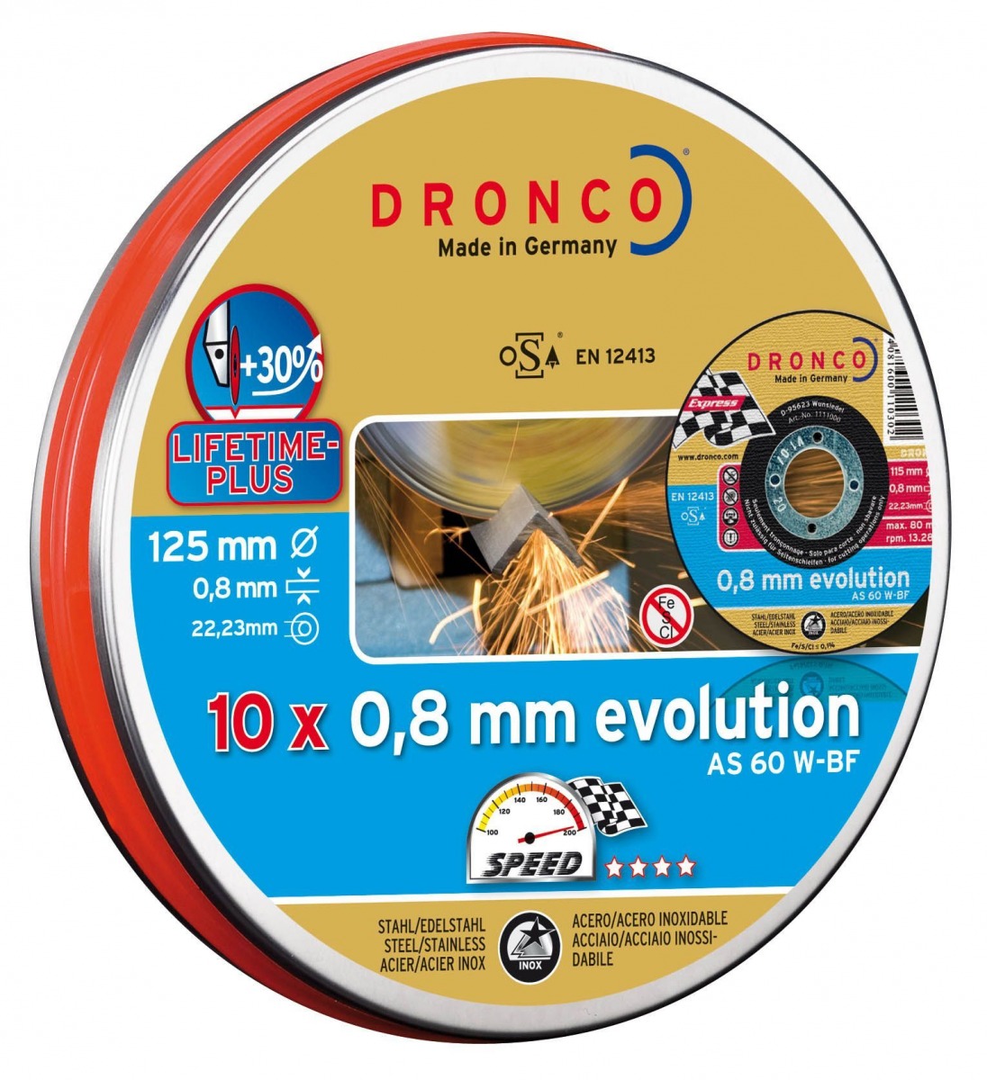 Dronco Pack de discos de corte AS 60 T INOX FreeCut Special