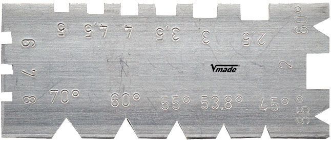 Patrón para ángulos de roscas combinado VOG-472003 | MEDIDOR DE PERFILES
