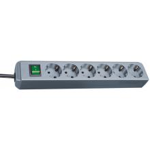 Base de tomas múltiples Eco-Line gris plata con interruptor BRE-1152340015 | BASES MÚLTIPLES 0