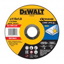 DT3442-QZ - Disco de corte plano EXTREME® Fast Cut para INOX con grano industrial de óxido de aluminio 115 x 1 x 22.23mm