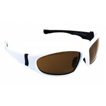 Gafas de seguridad polarizadas marrones con montura blanca EAGLE