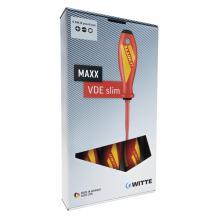 Juego de destornilladores aislados con varilla reducida MAXX VDE Slim WIT-653773 |  0