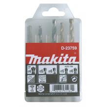Makita D-23759 Estuche de brocas para madera, metal y ladrillo 1/4