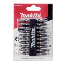 Makita D-34366 Set de puntas dobles imantadas PH2