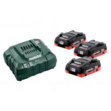 METABO 685132000 Pack de 3 baterías de 18V 4.0 Ah + cargador