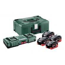 Pack de 4 baterías de 18 V 8.0 Ah + doble cargador + maletín METABO 685135000